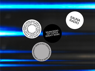 Sauna radio stickers andstudio branding design graphic design logo stickers vector