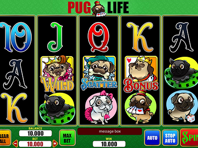 Slot reels animation for the online casino game "Pug Life" animation caino animation digital art digital design digital designer gambling gambling animation gambling art gambling design game art game design game motion design graphic design motion graphics reels animation slot animation slot design