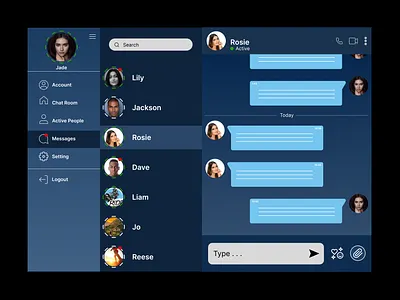 #Dailyui challenge 13 Direct Messaging ui