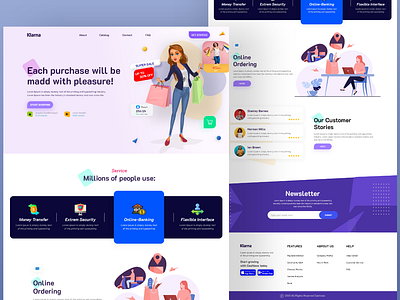 Online Shopping 3d design fashion fashion landing page graphic design grow your business landing page online shoppin ui