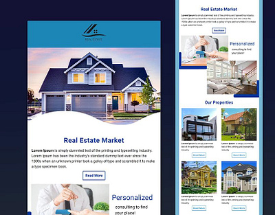 Real Estate Email Design email marketing email news letter email template design