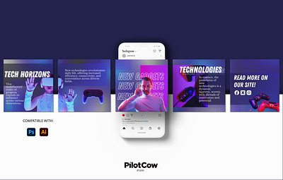 Gadget Instagram Carousel adobe photoshop art branding carousel concept creative creativeart design gadget graphic design graphicdesigner graphics illustration instagram simple technology