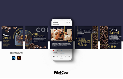 Coffee Instagram Carousel adobe photoshop art branding carousel coffee concept creative creativeart design dribbble graphic design graphicdesigner graphics illustration instagram simple