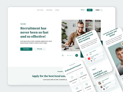 Career Hub Website & App app career hub dashboard design graphic design iphone app design landing page online job ui ui design ui kit ux web web design website website design work online work online app work online website