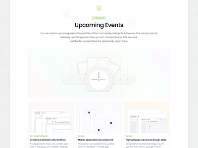 UniqueTemplate - Upcoming Events 3d animation clock design graphic design hero illustration landing landing page ui ux