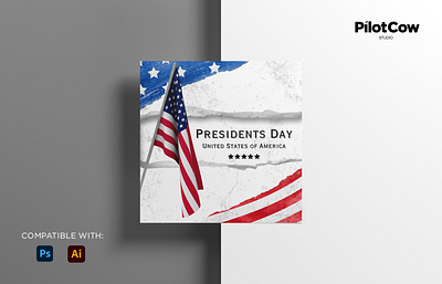 President's Day Poster adobe photoshop art branding creativeart design dribbble graphic design graphicdesigner holiday presidentsday