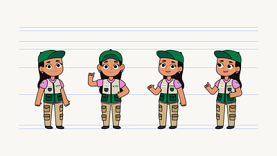 Character Design Predecita - PREDES branding character design girl illustration lima mascot brand ong peru predes vector