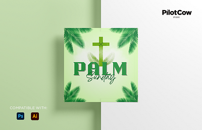 Palm Sunday Poster adobe photoshop branding creativeart design dribbble graphic design graphicdesigner illustration palm palmsunday poster