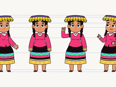 Peruvian Andes Woman Character Design - Predes andes character design cusco cuzco illustration inca inka inti lima machu picchu peru sierra woman