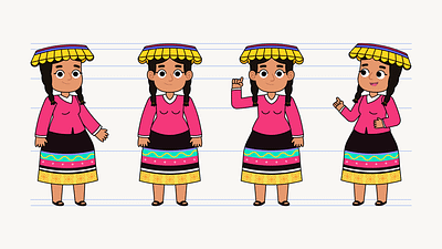 Peruvian Andes Woman Character Design - Predes andes character design cusco cuzco illustration inca inka inti lima machu picchu peru sierra woman