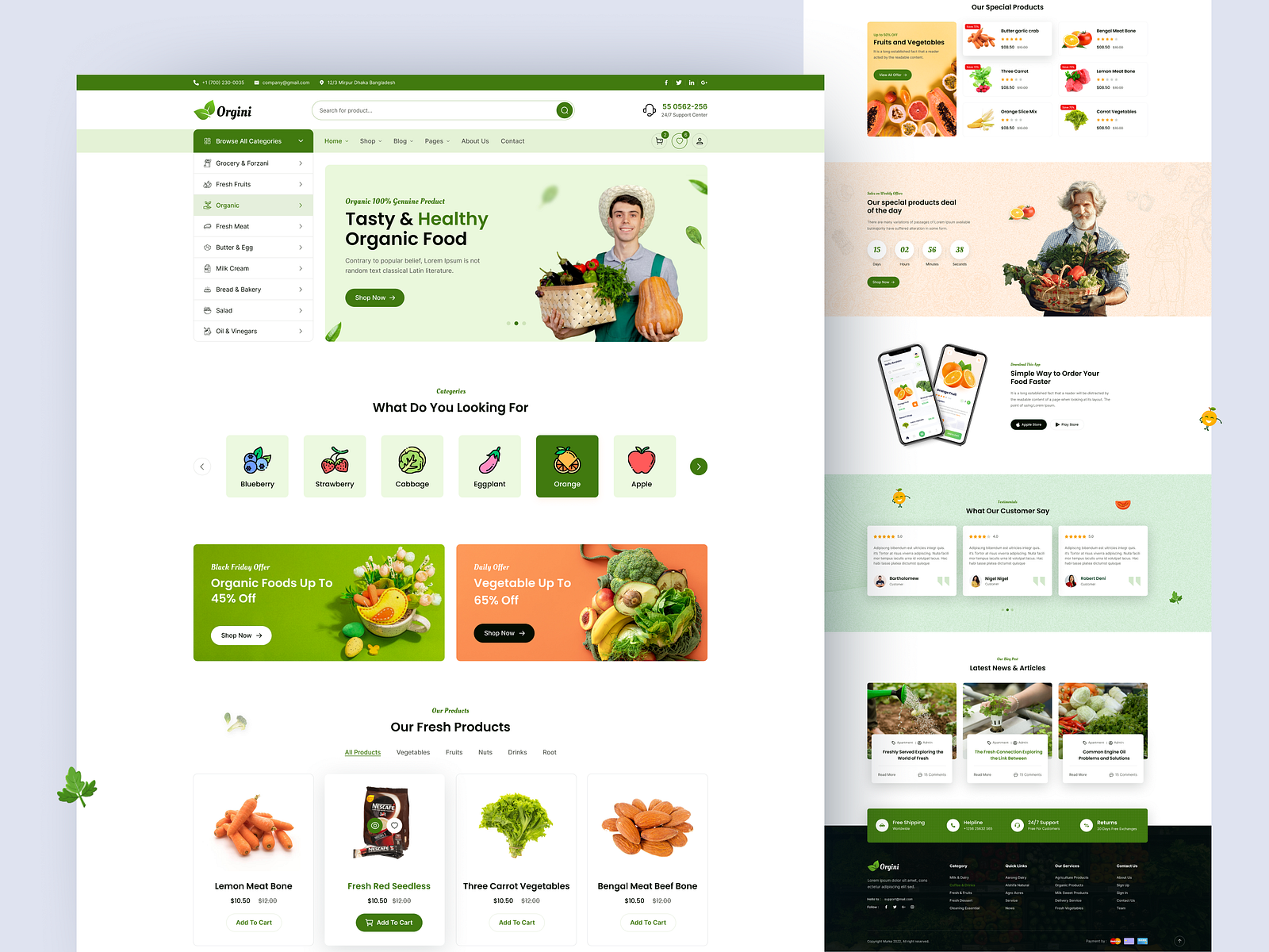 Grocery Shop Website Design by Junayed Siddique on Dribbble