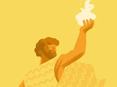 Prometeo 2d 2d animation ancient animation cell code conceptual editorial fire greek illustration technology traditional animation