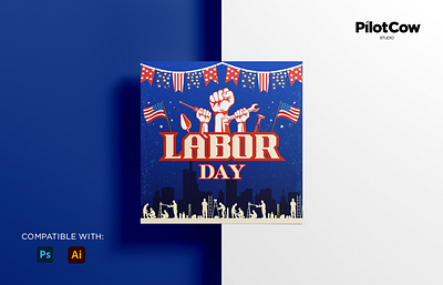 Labor Day Poster adobe photoshop art branding creativeart design dribbble graphic design graphicdesigner holiday laborday poster