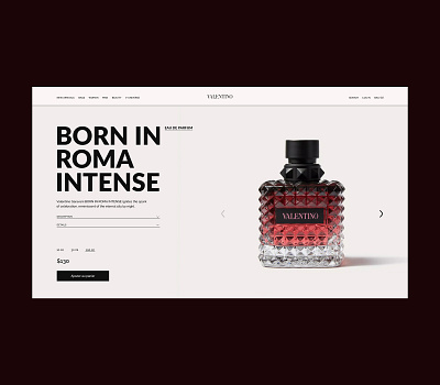 Fragrance - Product page ecommerce fragrance graphic design perfume product page ui ui design versace