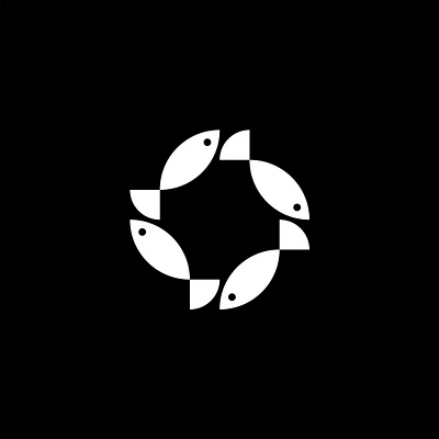 Shoal abstract animal branding design fish geometric graphic design icon logo logotype minimal sea symbol wildlife
