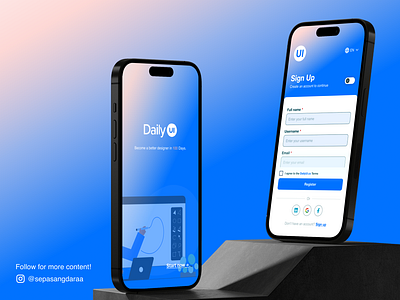 Daily UI - Sign Up & Splash Screen app dailyui interface iphone mobile register sign up sign up page ui