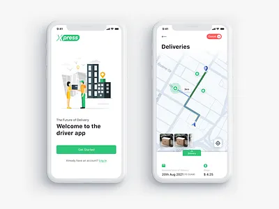 Xpress: Package Delivery Reinvents(Driver app) deliverydriver deliveryroute deliveryserviceapp driverappdesign locationtracking locationtrackingapp mapintegration mobileappdesign packagedeliveryapp parceltracking productdesign uiux userexperience