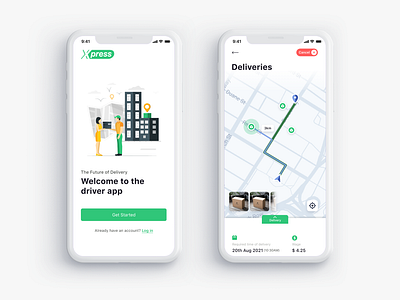 Xpress: Package Delivery Reinvents(Driver app) deliverydriver deliveryroute deliveryserviceapp driverappdesign locationtracking locationtrackingapp mapintegration mobileappdesign packagedeliveryapp parceltracking productdesign uiux userexperience