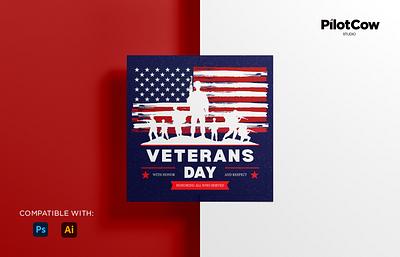 Veterans Day Poster adobe photoshop art branding creativeart design dribbble graphic design holiday poster veteransday