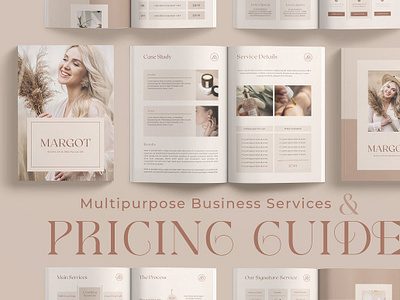 Services and Pricing Guide Template coaching template for copyrighter for freelancer guidebook guidelines portfolio price list price sheet price template project portfolio service industry services guide services icon