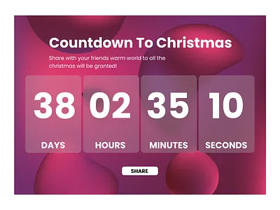 #Dailyui challenge 14 Countdown Timer ui