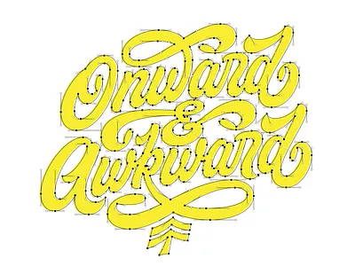 Onward & Awkward adobe bespoke branding custom lettering design font graphic design hand crafted hand lettering illustration illustrator lettering logo not a font typography