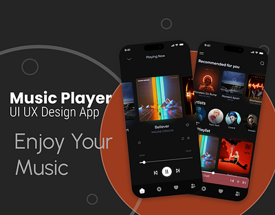 Music player UI Design app app design design graphic design music player ui design ui ux