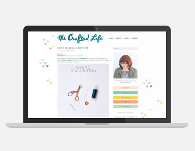 The Crafted Life Branding and Blog Design branding hand painted type logo wordpress