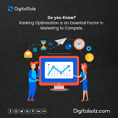 Do you Know? Ranking Optimization is an essential factor in Mark branding business business growth design digital marketing digital solz illustration marketing social media marketing ui