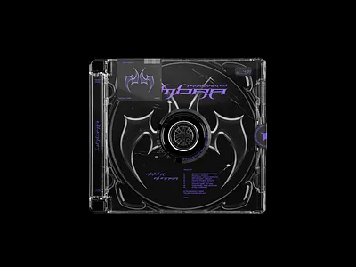Umbra CD abstract cd chrome cyberpunk dark font gothic graphic design letters music record synth wave type typography