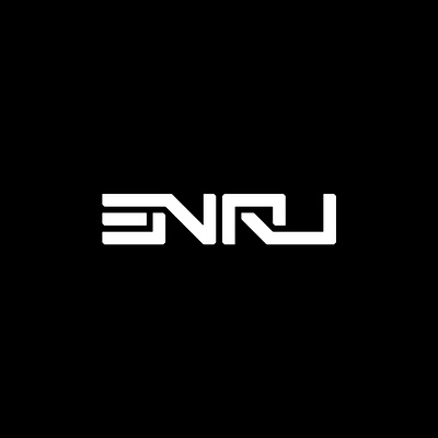 ENRU branding font geometric graphic design letters logo logotype minimal type typography