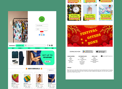 Ecommerce landing page UI dailu ui