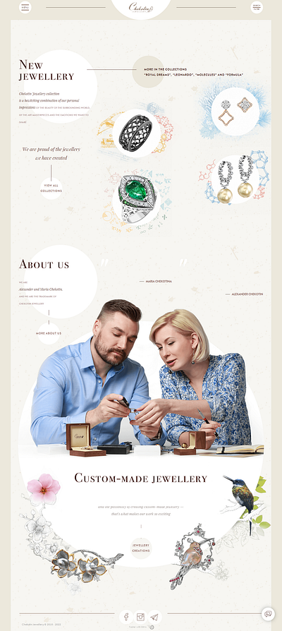 Jewelries Store design ecommerce illustration shopify ui web design website website design wix wordpress