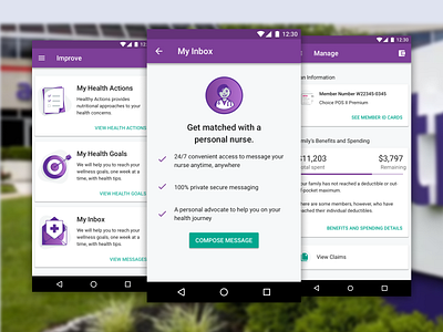 Aetna Health: Android and iOS Apps android design systems illustration material design product design ui design ux design visual design