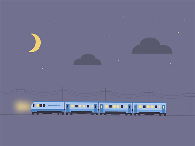 The train animation graphic design motion graphics