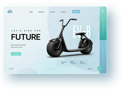 E-Bike WEB UI Design animation graphic design motion graphics ui
