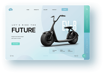 E-Bike WEB UI Design animation graphic design motion graphics ui