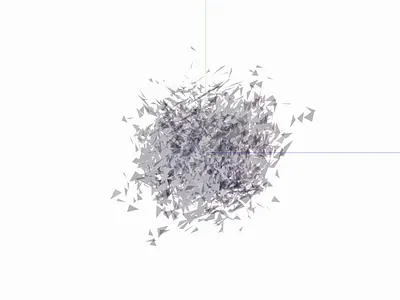 Chaos to a sphere and back 3d animation development experiment sphere triangles