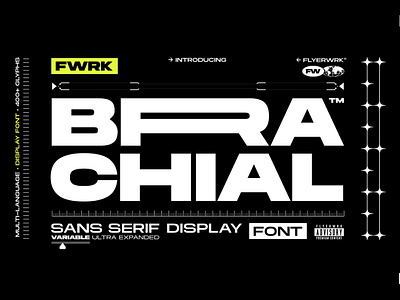 Brachial - Variable Sans Serif Font bold branding brutal display expanded extreme font futuristic headline heavy logo powerful retro sans serif strong title typeface ultra variable wide