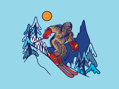 Plans for this Winter character freeride gnar ill illustration illustrator sasquatch shred skiing vancouver