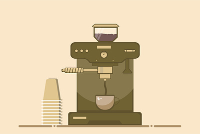 Coffee machine animation graphic design motion graphics