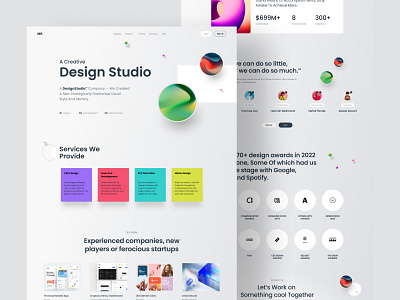 Creative Design Studio Website design home page landing page ui web webdesign website website design