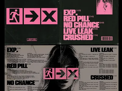 There is No Exit (Vinyl Design) branding cd cd design design graphic design grunge logo music music branding pink texture typography vector vinyl vinyl design