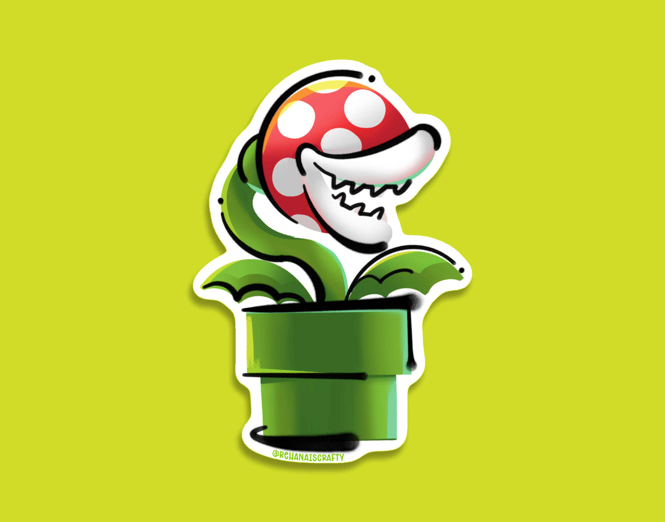 Chompy Plant art boy chomp design digital game illustration mario nintendo nostalgia piranha pirhana plant procreate shop sticker super