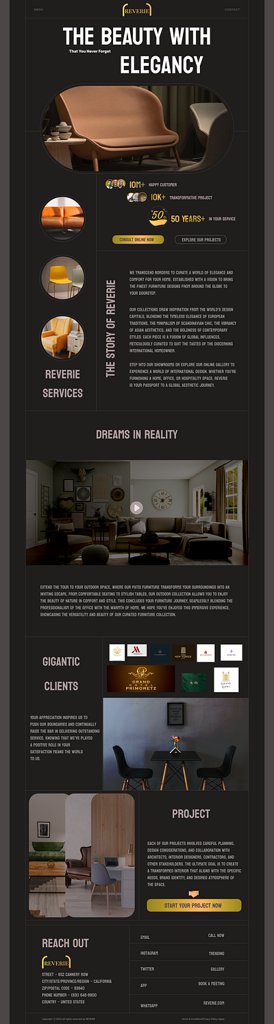 REVERIE - The Elegant Furniture WeFebsite