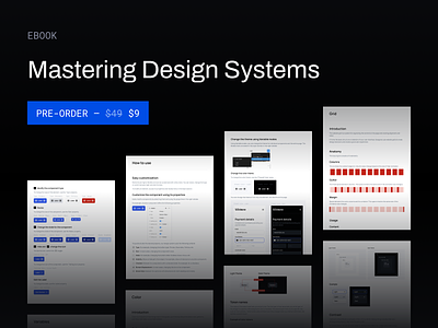 Mastering Design Systems | Pre-order book design design kit design system ebook education guide interface learn pdf ui kit webdesign