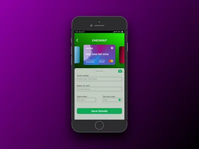 Bank details screen dailyui ui