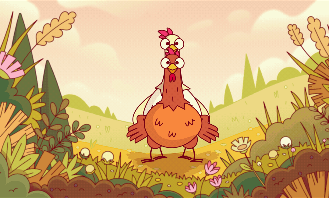 Chicken Animation aftereffects animal animation character chicken colorful farm flat illustration illustrator linework motiongraphic vector