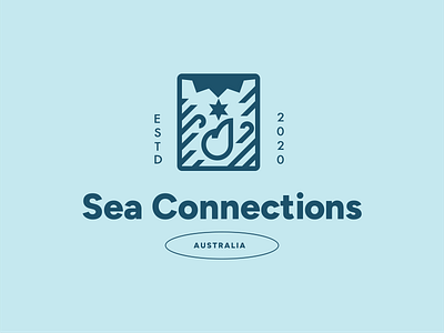 Sea Connections logo design graphic design logo vector
