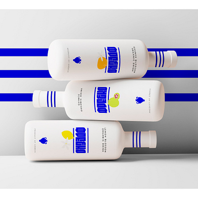 φρέσκο blue and white bottle branding design brief drink graphic design greece mediterranean packaging